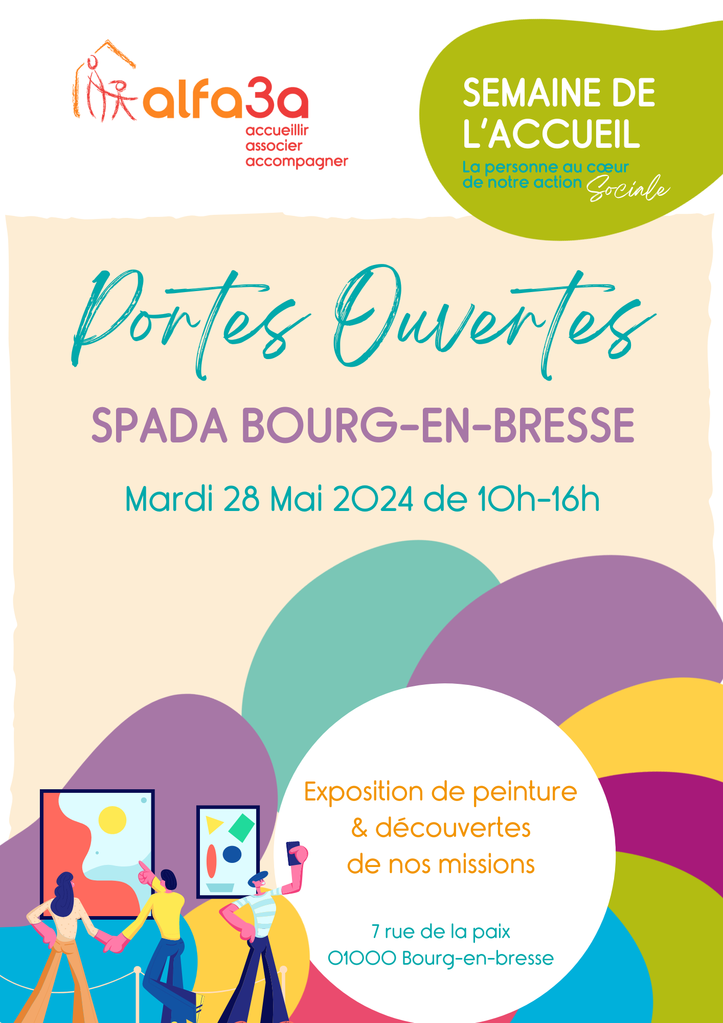 Affiche semaine de l&#039;accueil SPADA Bourg en Bresse