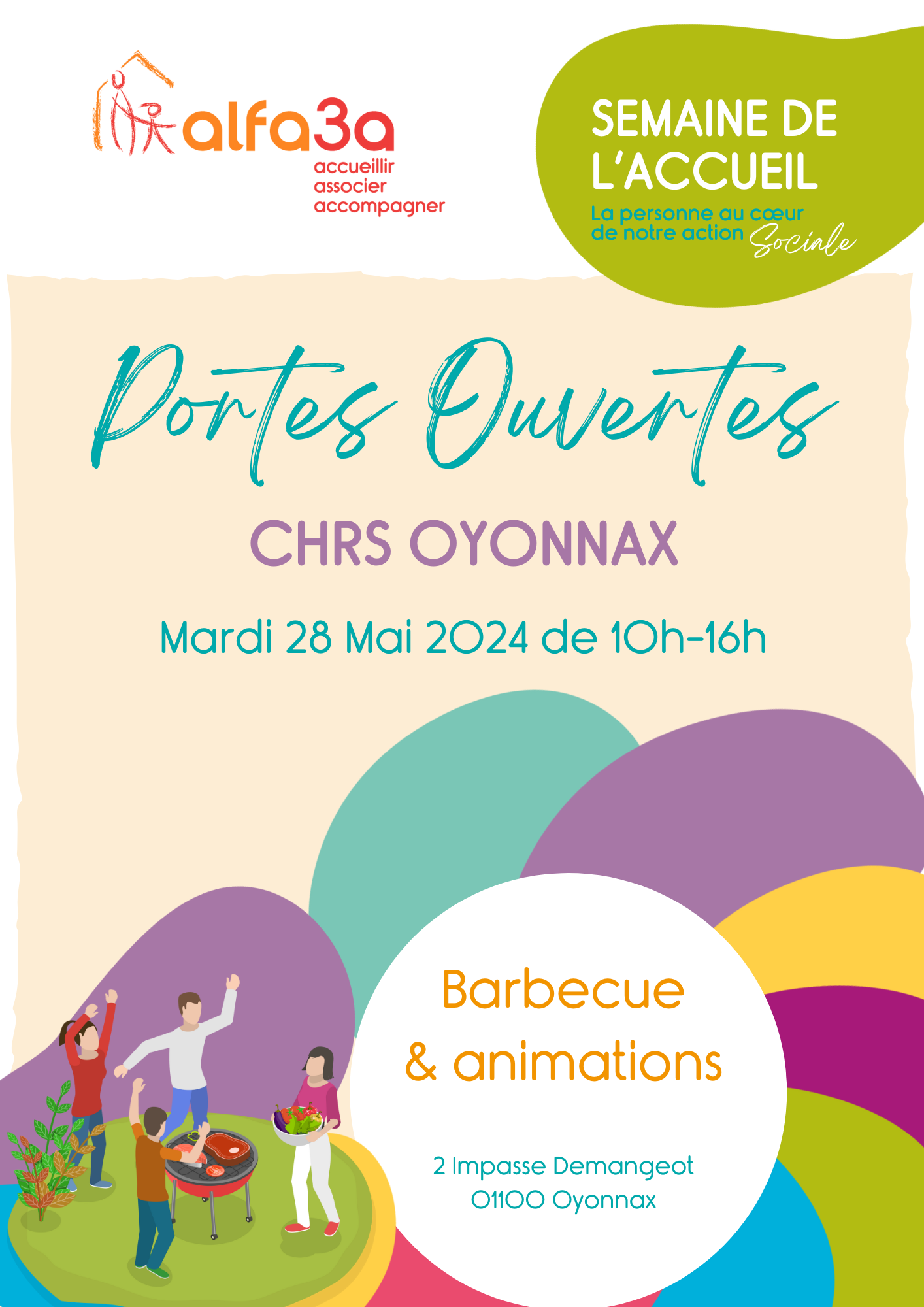 Affiche semaine de l&#039;accueil CHRS Oyonnax